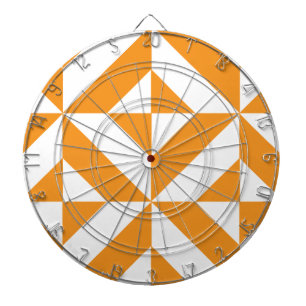 Cible De Fléchettes Patters de Burnt Orange Geometric Deco Cube