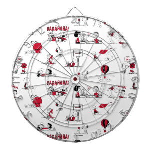 Cible De Fléchettes PEANUTS   Motif rouge et noir