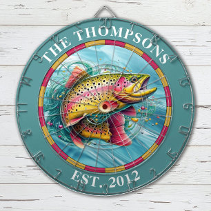 Cible De Fléchettes Pêcheur à la mouche Monogram Trout
