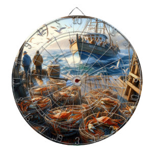 Cible De Fléchettes Pêcheurs à la Twilight ramassant des crabes