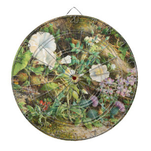 Cible De Fléchettes Peinture florale de pétunias fleuris vintage jolie