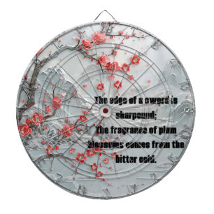 Cible De Fléchettes Peinture sur la fleur de prune des neiges