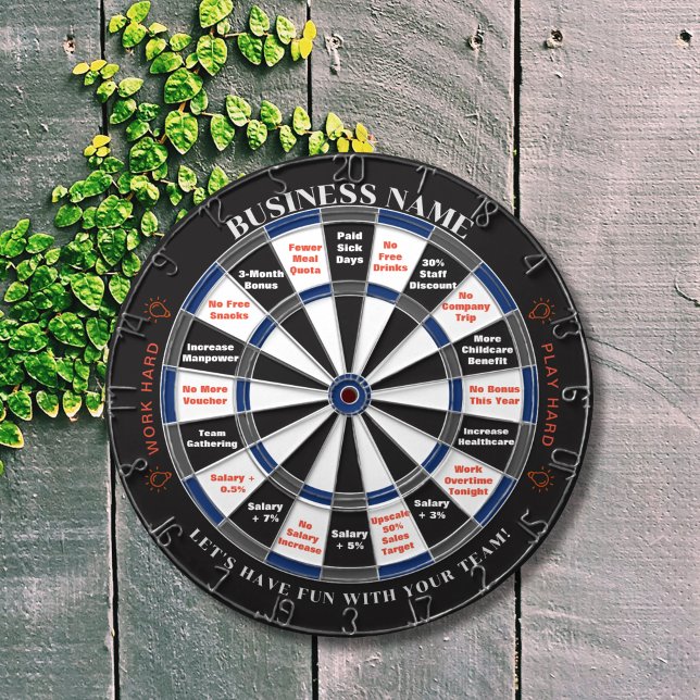 Cible de flechettes personnalisée pour l'entrepris (Business decision is difficult, our dartboard may help, via the dartboard playing with your staff.)