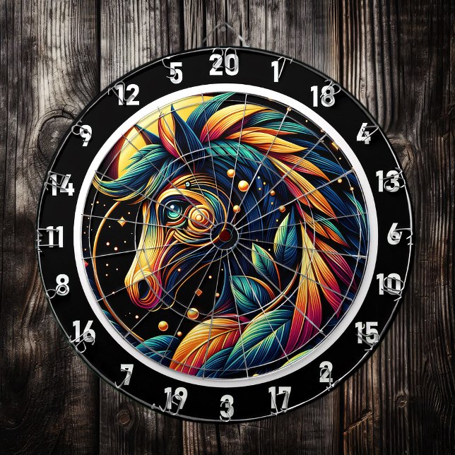 Cible De Fléchettes Pièce maîtresse de Neon Stallion Vibes tropicales (Créateur téléchargé)