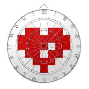 Cible De Fléchettes Pixel Coeur 8 bits Amour