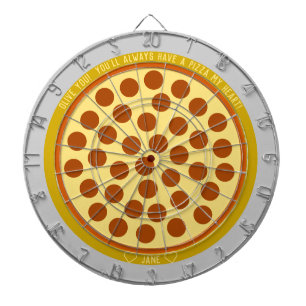 Cible De Fléchettes Pizza Puns Fromage Personnalisé Pizza avec/ Pepper