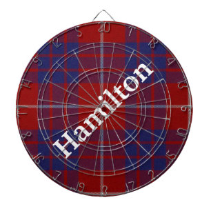 Cible de flechettes Plaid rouge, blanc et bleu