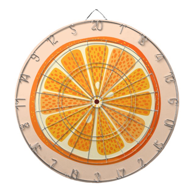 Cible De Fléchettes Plaisir aux fruits d'orange d'agrumes (Devant)