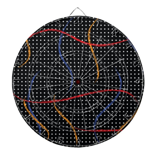 Cible De Fléchettes Plaque et points de peinture rétro (Devant)