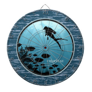 Cible De Fléchettes Plongée en Scaphandre Mer Bleue