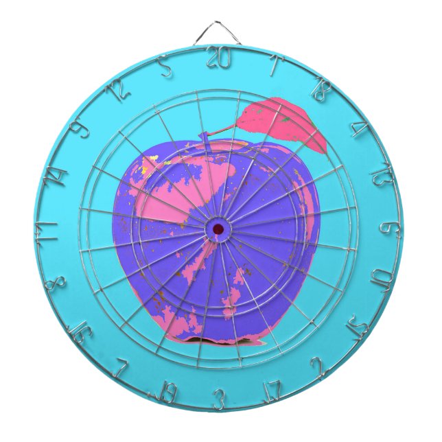Cible De Fléchettes Pomme violette Pop Art (Devant)