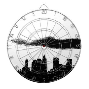 Cible De Fléchettes Pop Art Black White New York City