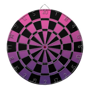 Cible De Fléchettes Pourpre d'Ombre et noir roses