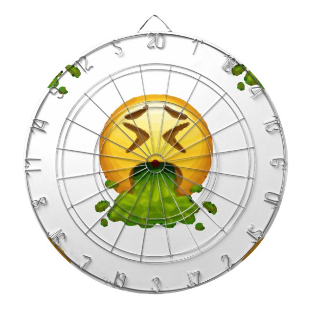 Cible De Fléchettes puking émoji (Devant)