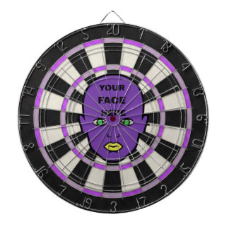 Cible De Fléchettes Purple Personalized Dart Board – Add Your Face