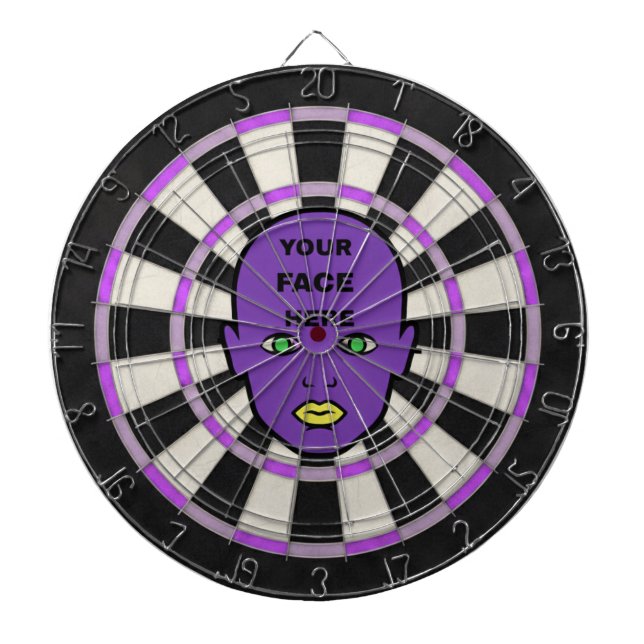 Cible De Fléchettes Purple Personalized Dart Board – Add Your Face (Devant)