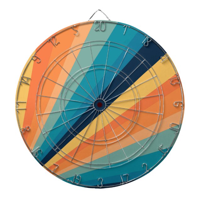 Cible De Fléchettes Rayons solaires rétro (Devant)