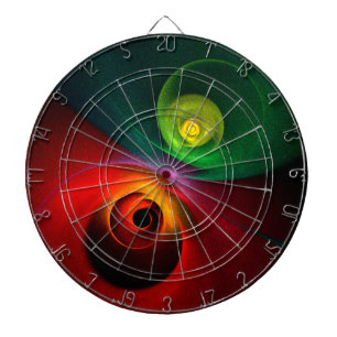 Cible De Fléchettes Red Green Yin Yang Moderne Motif d'art Abstrait #2