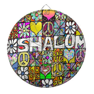 Cible De Fléchettes Rétro AMOUR psychédélique de 60s Shalom