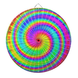 Cible De Fléchettes Rétro hippie de colorant de cravate psychédélique