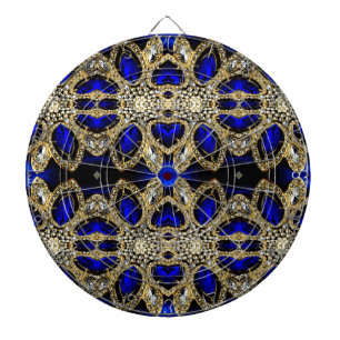 Cible De Fléchettes rhinocéros bleu saphir gemstone or diamant