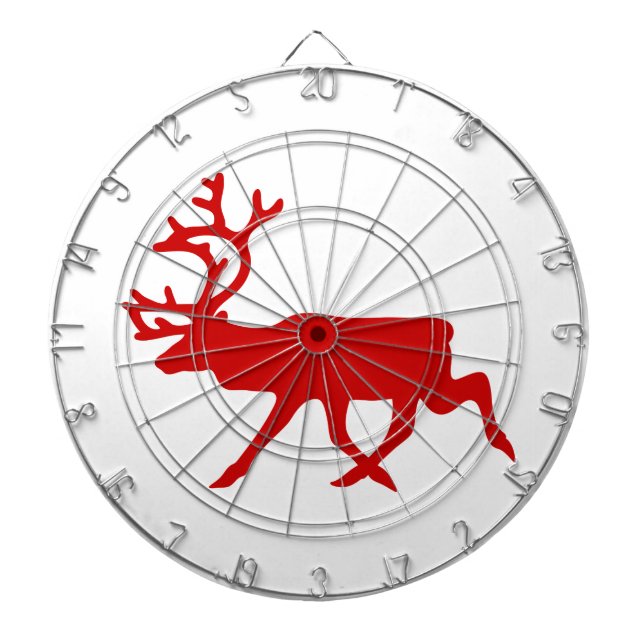 Cible De Fléchettes Rindeer rouge / Silhouette caribou (Devant)