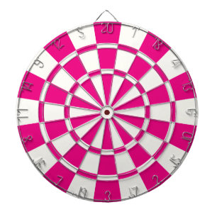 Cible De Fléchettes Rose Chaud Et Blanc