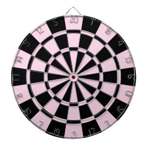 Cible De Fléchettes Rose-clair et noir