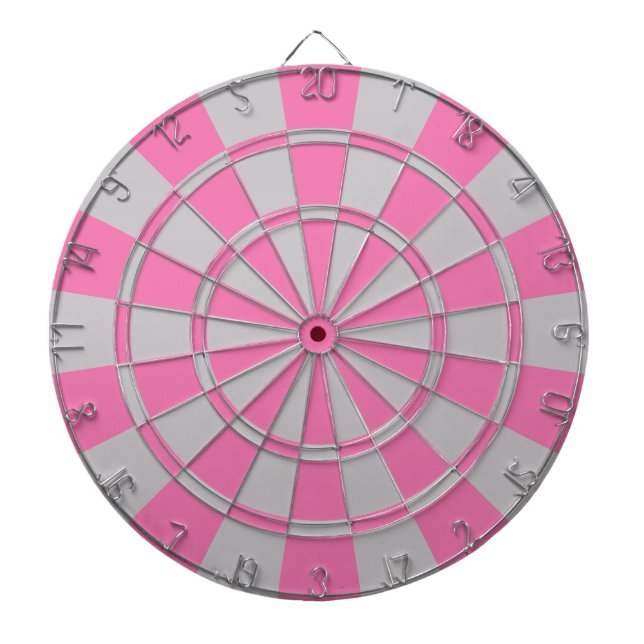 Cible De Fléchettes Rose et gris (Devant)