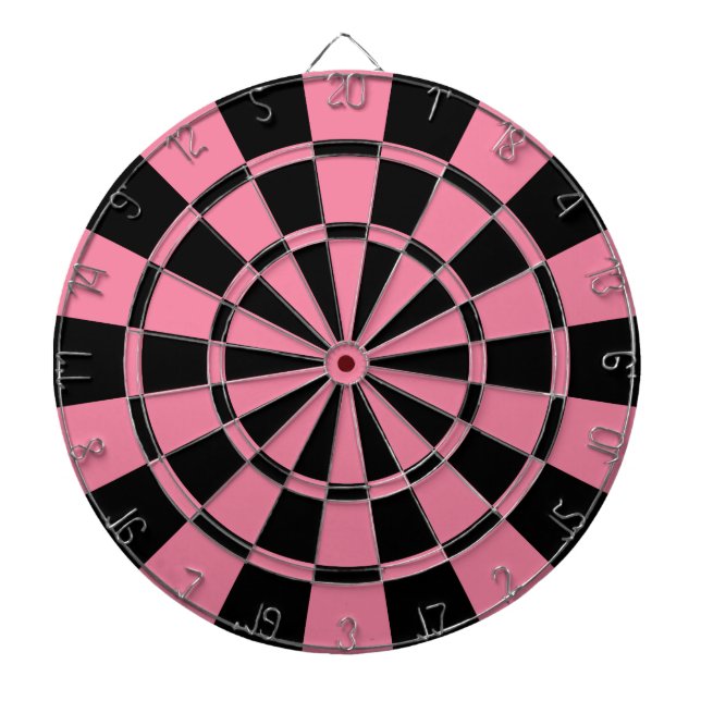 Cible De Fléchettes Rose et noir (Devant)