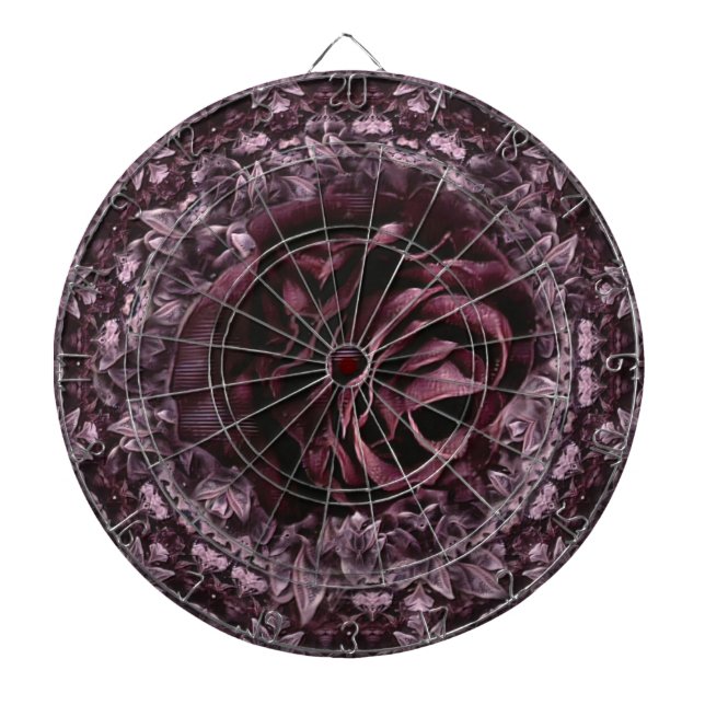 Cible De Fléchettes Rose Mandala (Devant)