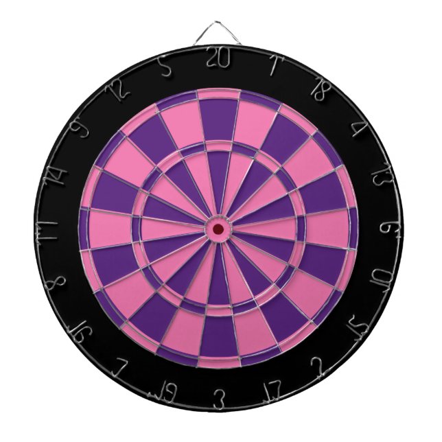 Cible de flechettes : Rose, Violet Et Noir (Devant)