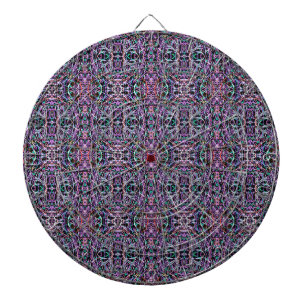 Cible De Fléchettes Rose violet géométrique