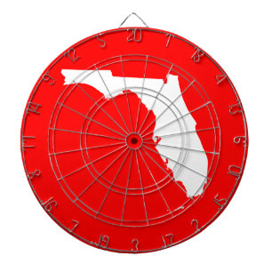 Cible De Fléchettes Rouge et Blanc Floride