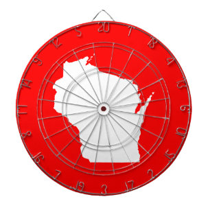 Cible De Fléchettes Rouge et Blanc Wisconsin
