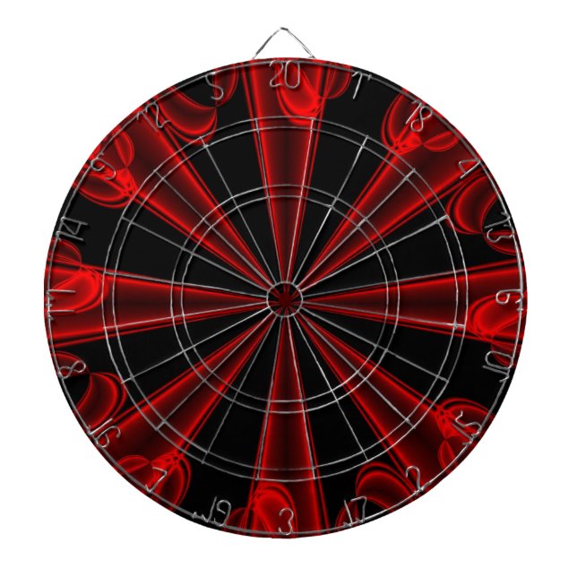 Cible de flechettes rouge et noire (Devant)