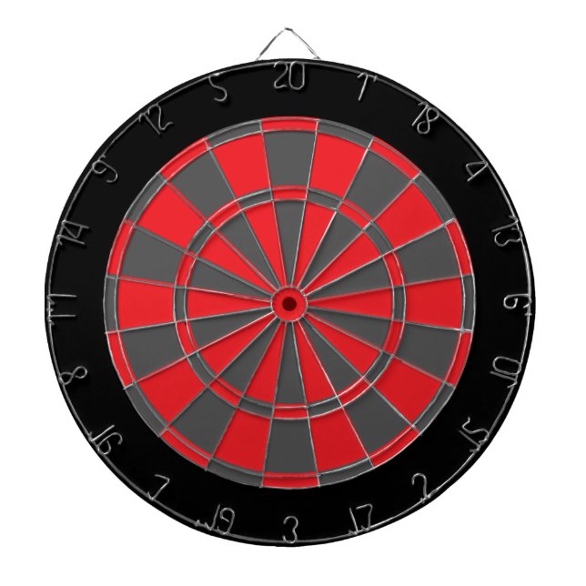 Cible de flechettes : Rouge, gris de charbon de (Devant)