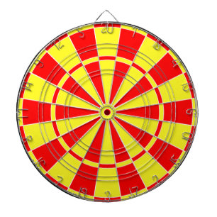 Cible De Fléchettes Rouge & Jaune