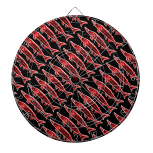 Cible De Fléchettes rouge sturgeon noir