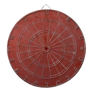 Cible De Fléchettes Rouge Uni