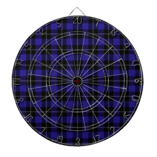 Cible De Fléchettes Royal Blue Black Plaid
