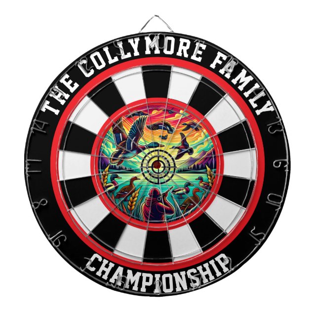 Cible De Fléchettes Rustique Chasse De Canard Art Mur (Devant)