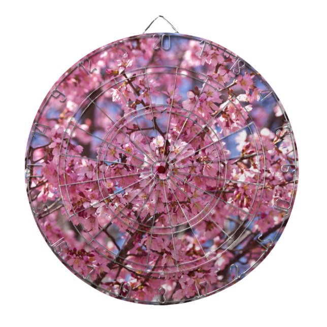 Cible De Fléchettes Sakura Pink Cherry Blossom Sky (Devant)