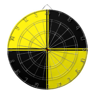 Cible De Fléchettes Salle de Jeu Noir & Jaune Foncé