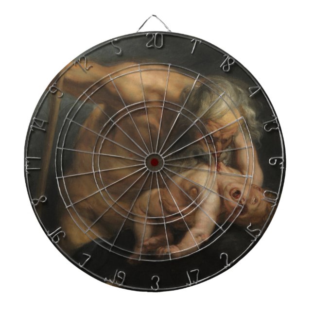 Cible De Fléchettes Saturne Dévorant son Fils (par Rubens) (Devant)