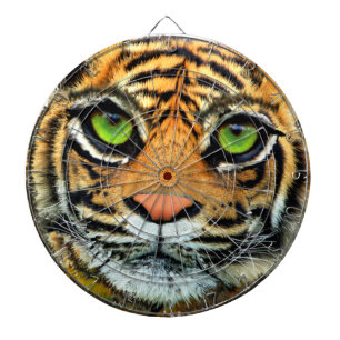 Cible de flechettes sauvage de Tigre