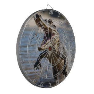 Cible De Fléchettes Scary Jaws : Le Crocodile australien saute aux pie