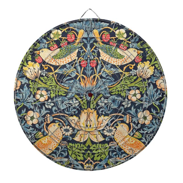 Cible De Fléchettes Schéma floral William Morris Strawberry Thief (Devant)