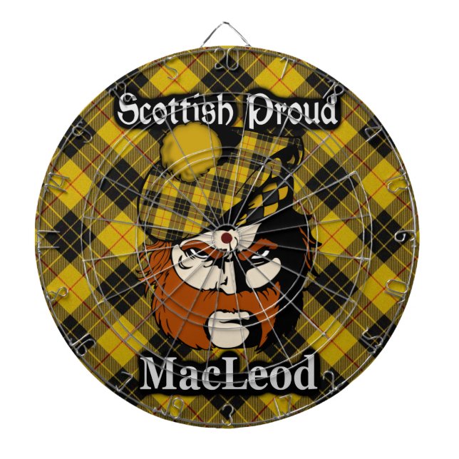 Cible De Fléchettes Scottish Clan MacLeod Tartan Dartboard (Devant)