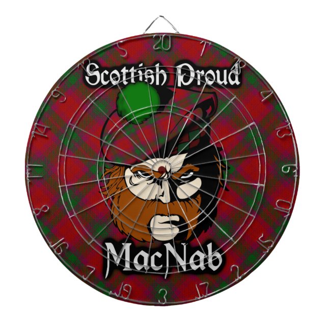 Cible De Fléchettes Scottish Clan MacNab Tartan Dartboard (Devant)